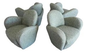 Michael Wolk “Miami” Swivel Lounge Chairs — Set of Four, 1998