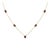 Garnet Station Necklace in 18k Gold Plated | Gemstone Layering Chain Link Necklace | January Birthstone Neckalce For Sale