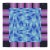 Vintage Square j.c Bissery Signed Modernist Tapestry in Blue Tones - Rug & Kilim For Sale
