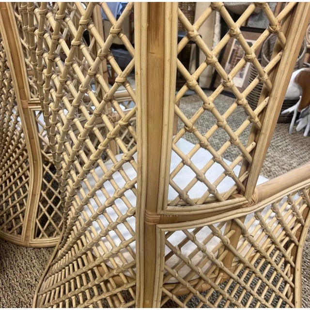 High Back Rattan Chairs - Set of 2 | Chairish