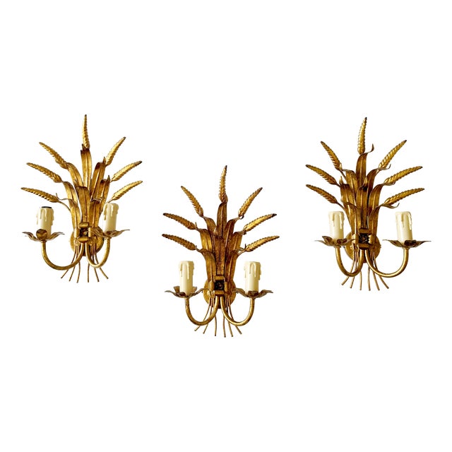 Wall Lamps in the style of Hans Kögl, Coco Chanel, France, 1970s, Set of 3 For Sale