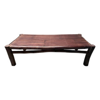 Andrianna Shamaris Handmade Bamboo Coffee Table For Sale