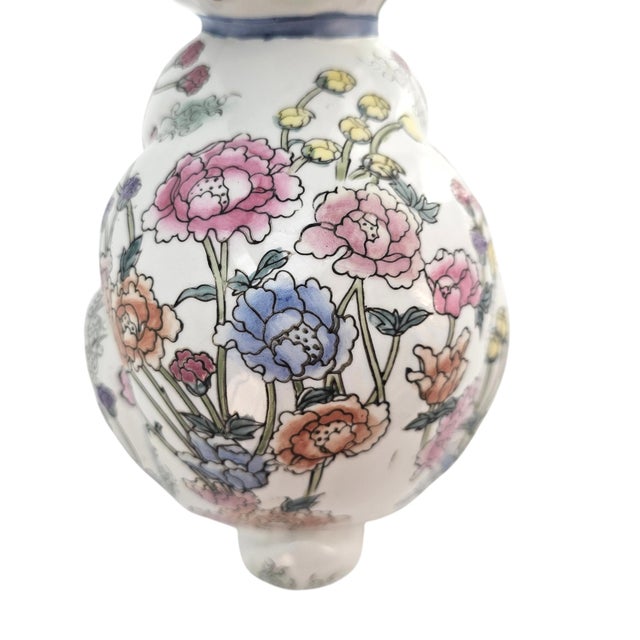 Vintage Botanical Floral Porcelain Rabbit Figurine 10.5" For Sale In San Francisco - Image 6 of 15