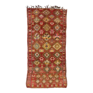 Late 20th Century Late 20th Century Vintage Moroccan Rug 05'04 X 10'08