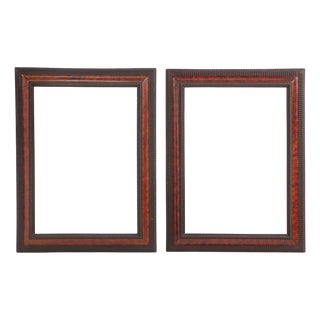 Pair of Italian Ebonized Frames in the Dutch Style, C. 1940 For Sale