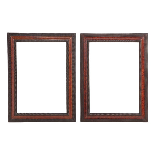 Pair of Italian Ebonized Frames in the Dutch Style, C. 1940 For Sale