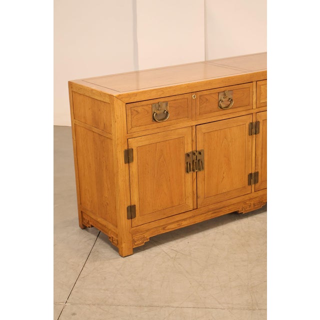 Baker Asian Style Hardwood Credenza Buffet Sideboard For Sale - Image 13 of 18