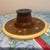 1960s Vintage MCM Wooden Pedestal Trinket Dish Wood Catchall Bowl For Sale - Image 5 of 5