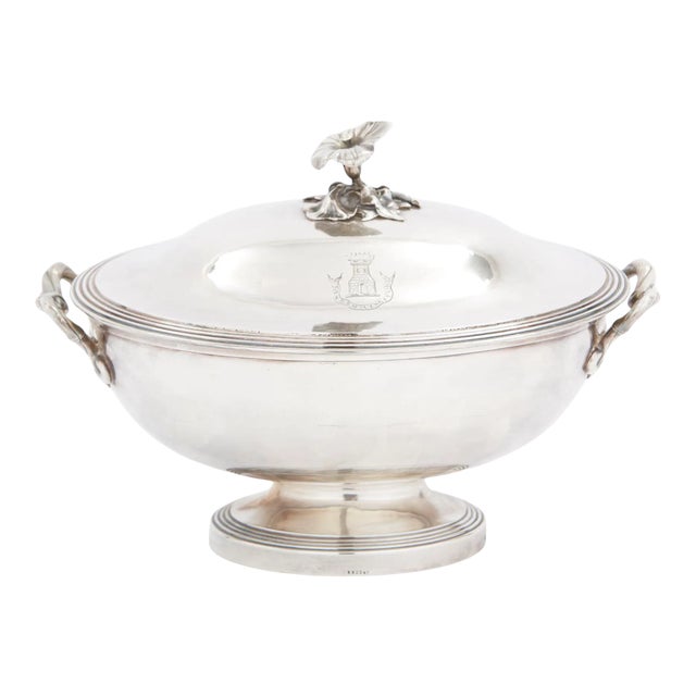 Vintage French Silverplate Covered Tureen For Sale