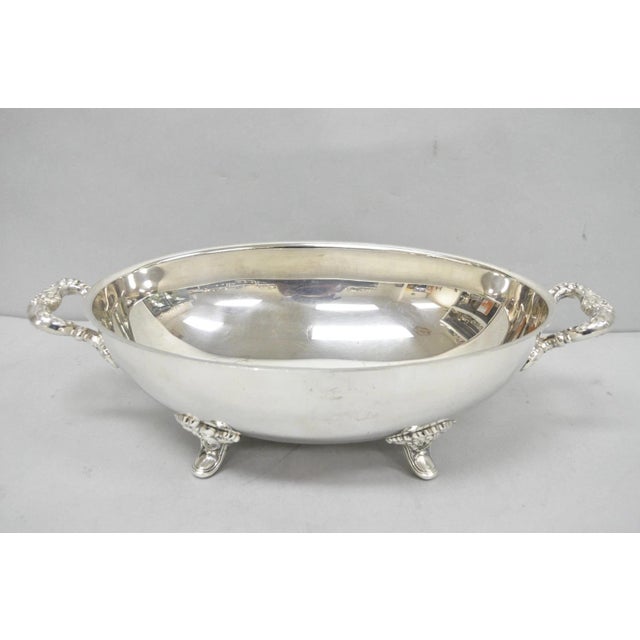 Vintage Poole Regency Style Footed Silver Plated Lidded Soup Tureen Serving Bowl For Sale - Image 11 of 15