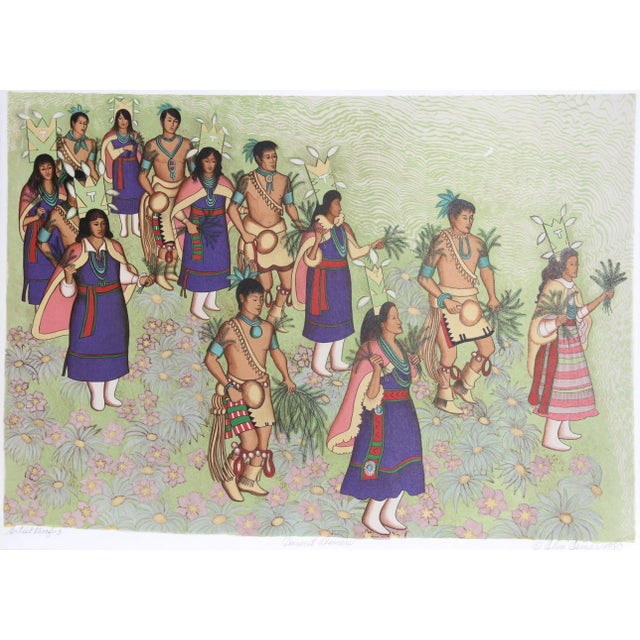 Harvest Dancers, Alice Asmar Lithograph, Signed and Numbered in Pencil For Sale