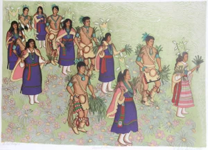 Harvest Dancers, Alice Asmar Lithograph, Signed and Numbered in Pencil