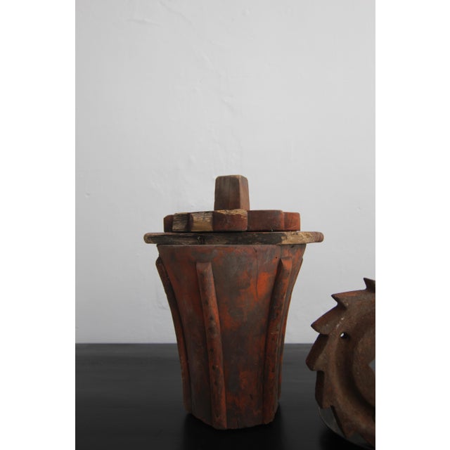 Early 20th Century Wooden Casting Pattern Object with Original Patina, 1890s For Sale - Image 10 of 18