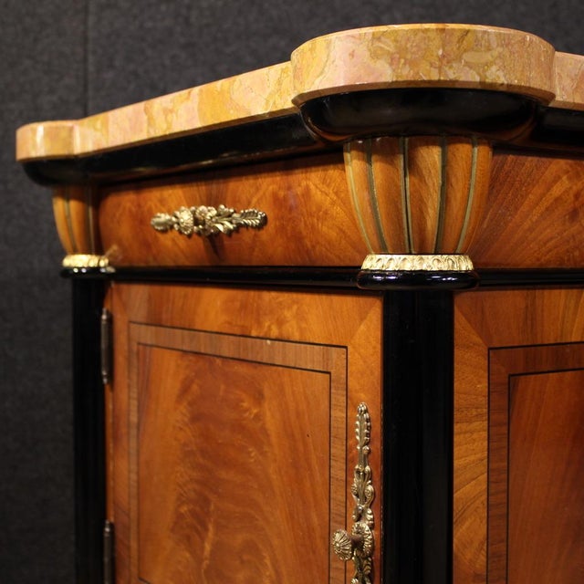 20th-Century Italian Bedside Tables with Marble Top, 1980s, Set of 2 For Sale - Image 9 of 12