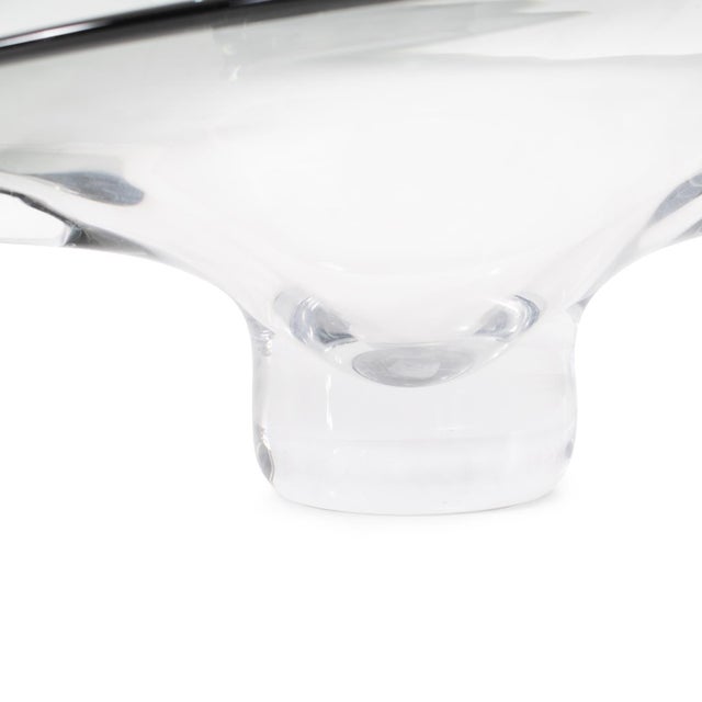 Black French Flare Glass Bowl For Sale - Image 8 of 11