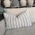 Mid-Century Modern Belgium Linen and Wool Pillow in Gray Stripe Lumbar With Insert For Sale - Image 3 of 7