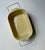 1980s 1983 Modern Pfaltzgraff Yellow Ceramic Baker & Brass Holder For Sale - Image 5 of 16