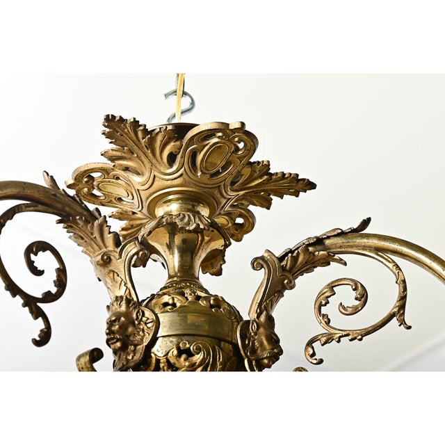 French 19th Century Gilt Bronze Flush Mount Light For Sale - Image 11 of 12