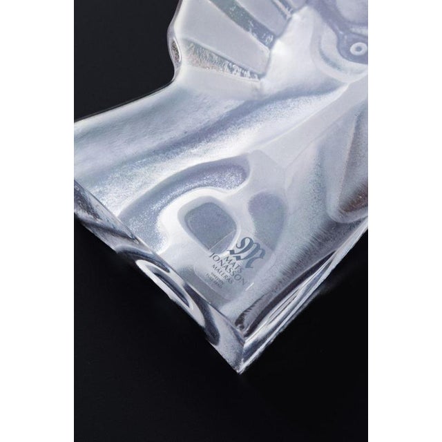 The Masqot Shama Series Sculpture in Crystal by Mats Jonasson for Målerås, Sweden, 1980s For Sale - Image 4 of 5
