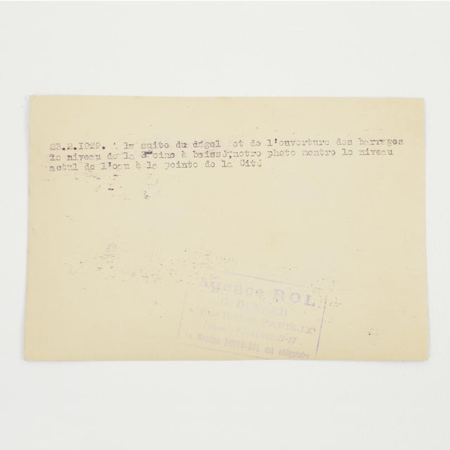 Notre Dame Cathedral and Ile De La Cité in Paris, Silver Gelatin Black and White Photography, 1929 For Sale - Image 4 of 4