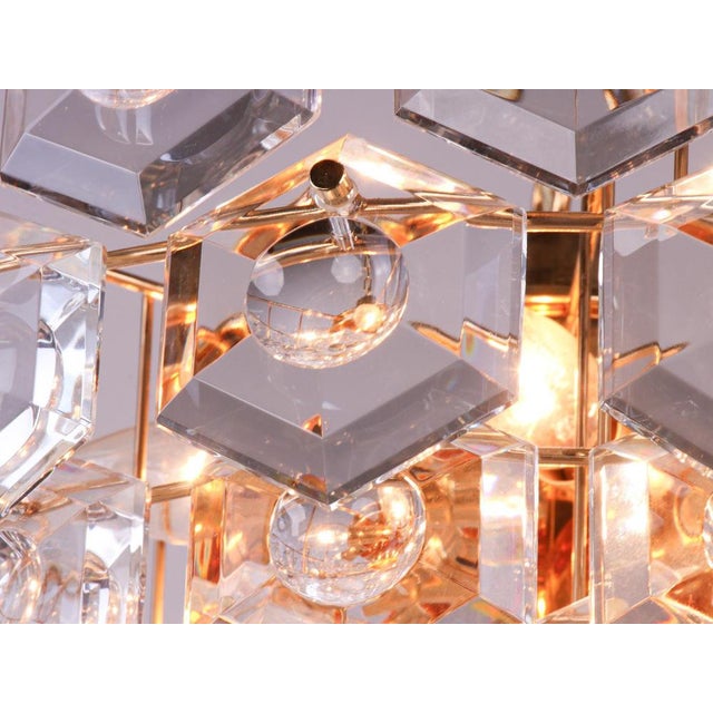 Gold-Plated Kinkeldey Chandelier in Crystal & Brass, Germany, 1960s For Sale - Image 10 of 14