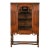 Antique Berkey & Gay Style English Jacobean Carved Walnut and Burl Wood Bookcase or Bar Cabinet, Circa 1920s For Sale