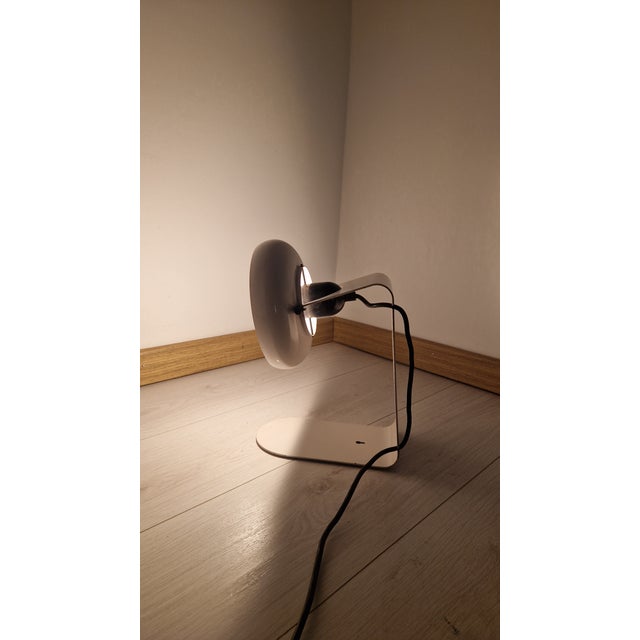 Hanging White Iron Table Lamp from Stilnovo, 1970s For Sale - Image 11 of 13