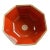 1970s Fitz & Floyd Medaillon D’Or Terra Cotta Orange, Octagon Serving Bowl For Sale