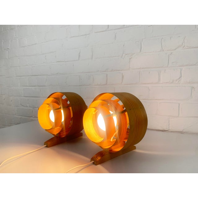 Wood Wall Lights V-327 in Pinewood by Hans-Agne Jakobsson for Ab Markaryd, 1960s, Set of 2 For Sale - Image 7 of 16