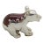Vintage Italian Handmade Genuine Sterling Silver Enameled Bear Cub Figurine by Ottaviani of Rome, 1980s Solid 925 Silver Brown Enamel Miniature For Sale