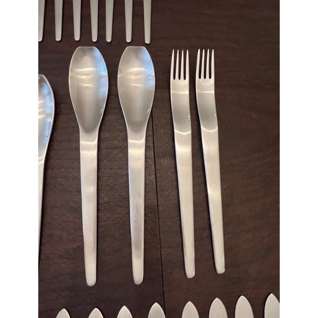 2010s Cutipol Vario Brushed Stainless Steel 18/10 Flatware Set, Service for 12 Rare - 64 Pieces For Sale - Image 5 of 10