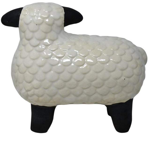 Contemporary Grand Showroom Scale Global Views "Julia Knight" Ceramic Sheep - 14" For Sale - Image 3 of 11