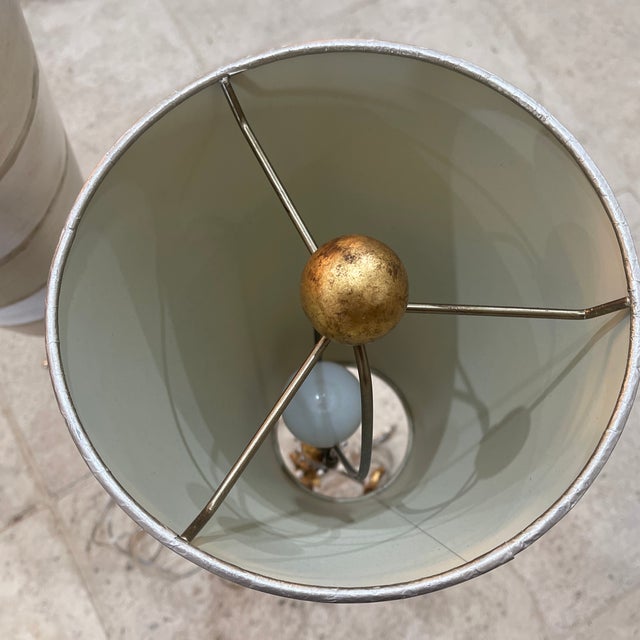 Tivoli Distressed Silver Buffet Table Lamps - a Pair For Sale - Image 10 of 10