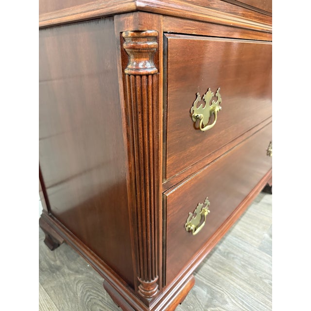 Vintage Thomasville Chair Company Mahogany Chest on Chest Dresser For Sale - Image 15 of 18