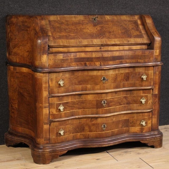 20th Century Inlaid Italian Bureau, 1960 For Sale - Image 13 of 13