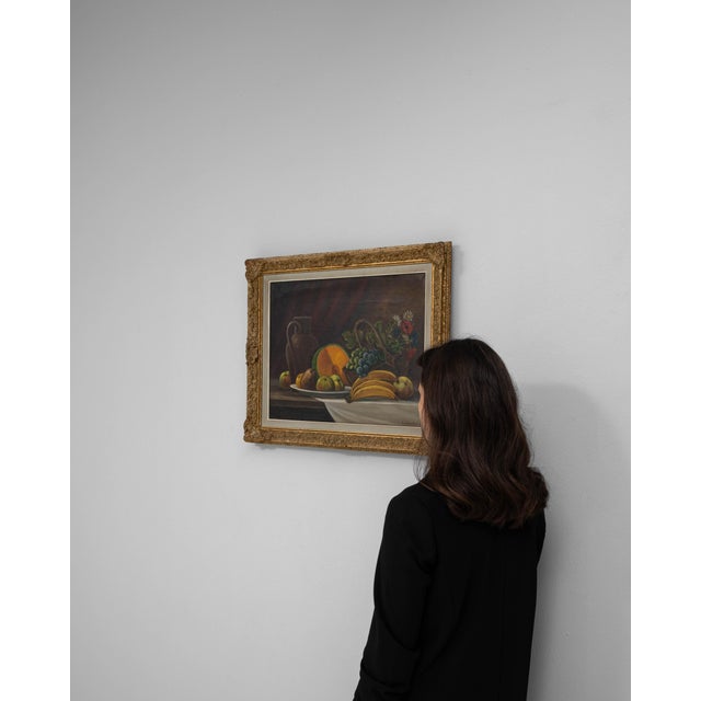 20th Century Belgian Still Life Fruit Painting in Gilded Wood Frame For Sale - Image 14 of 18
