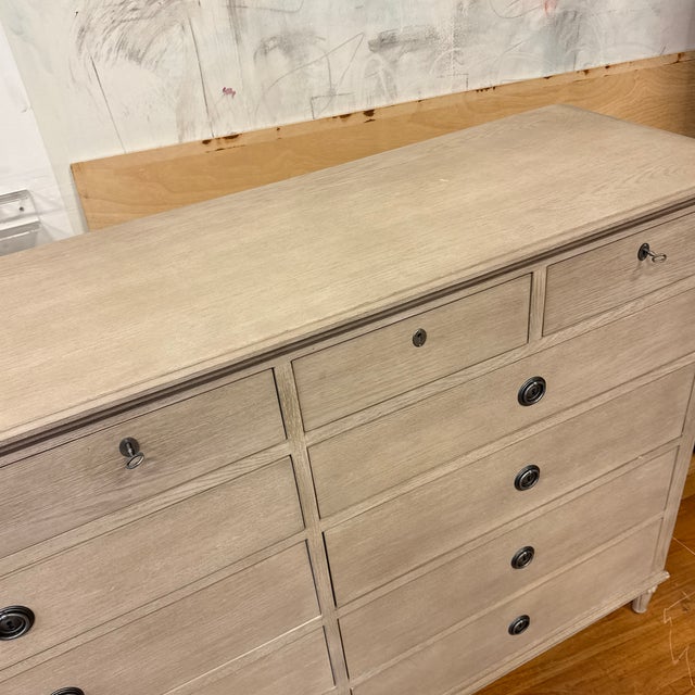 Restoration Hardware Maison 12 Drawer Dresser, Light Oak For Sale - Image 12 of 12