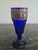 Glass Cobalt Saphir Glass Pieces with Acid-Etched Gilt Classical Frieze by Karlsbad Karlovy Vary and Ludwig Moser & Sons, Czechoslovakia, 1920s, Set of 2 For Sale - Image 7 of 10