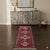 Asian Long Rectangular Red Geometric Medallion Graphic Wool Rug Carpet Runner For Sale - Image 3 of 13