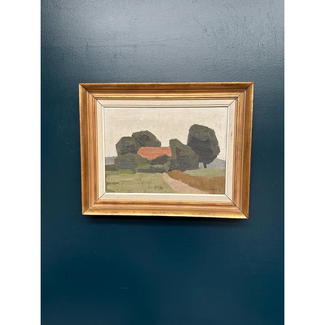 William Fleetwood, House and Trees, 1951, Oil on Canvas, Framed For Sale - Image 9 of 11