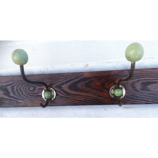Set of 3 wooden coat hangers in a vintage/antique style (19th century, 1920s, 1950s) 1) 19th-century coat hanger, width:...