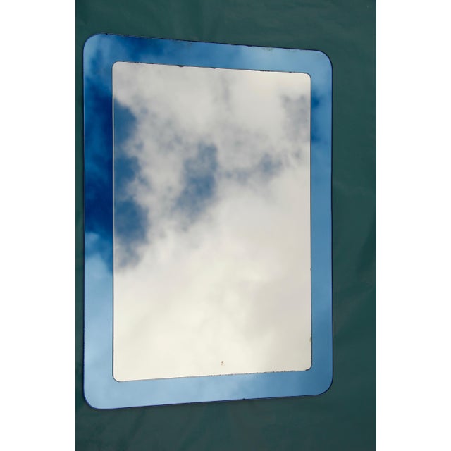 Hollywood Regency Space Age Blue Smoked Mirror, 1960s For Sale - Image 3 of 6