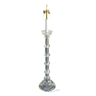 Rare Vintage Murano Glass Column Floor Lamp by Marbro For Sale