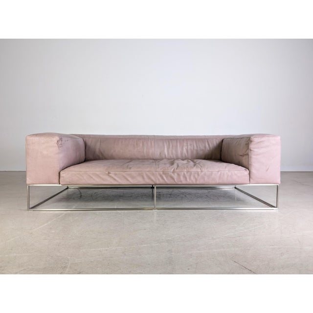 Postmodern Vintage Ile Cube Sofa in Leather from Living Divani For Sale - Image 3 of 11