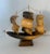 Nautical Vintage MCM Hull Schooner Sailboat Nautical Tabletop Sculpture 8” Tall For Sale - Image 3 of 9