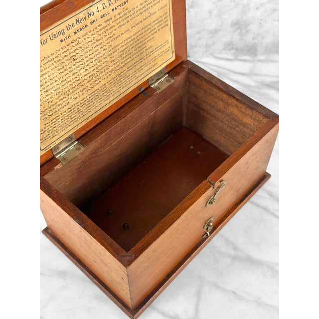 Antique Traditional Mahogany Double Hinged Storage Box For Sale - Image 9 of 11