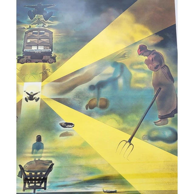 Rare Hand Signed Salvador Dali Lithograph "Railway Station at Perpignan" Ap 14/300 For Sale - Image 10 of 16