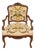 18th Century Louis XV Cabriolet Armchair in Carved Walnut with Petit Point Tapestry For Sale