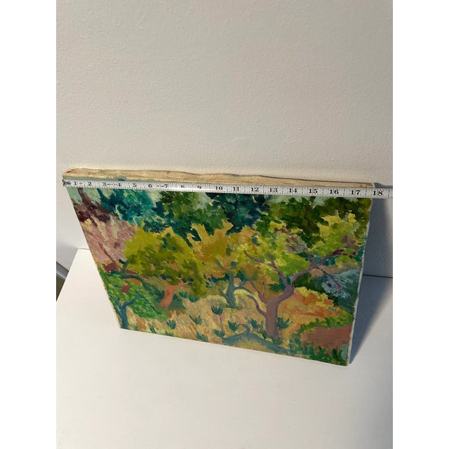 Vintage Impressionist Landscape Painting on Canvas For Sale In Seattle - Image 6 of 8