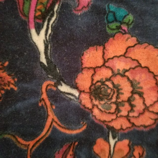 Cotton Velvet Floral Fabric- 5 Yards For Sale - Image 4 of 4